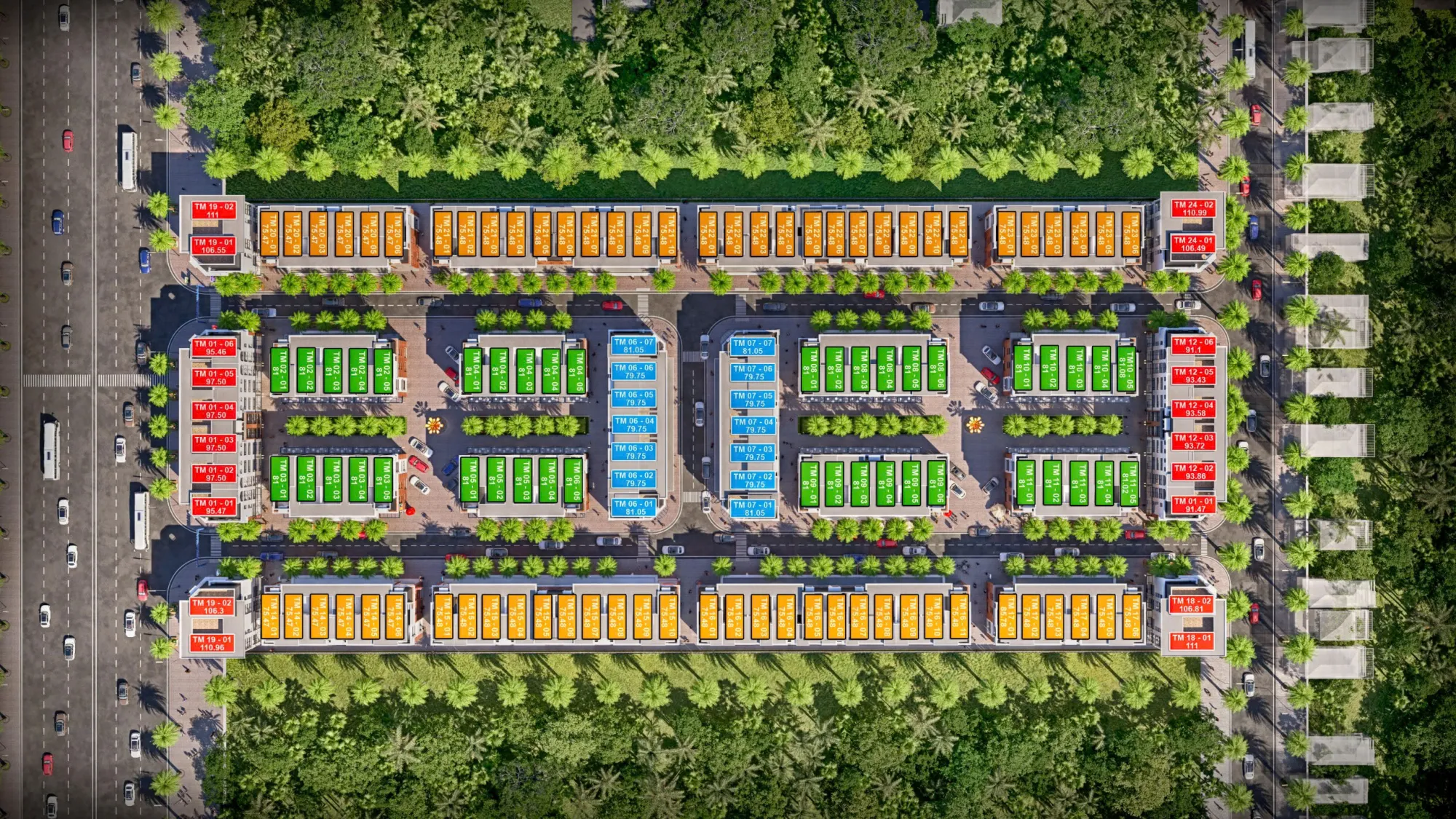 Tổng mặt bằng Palmy Biztown