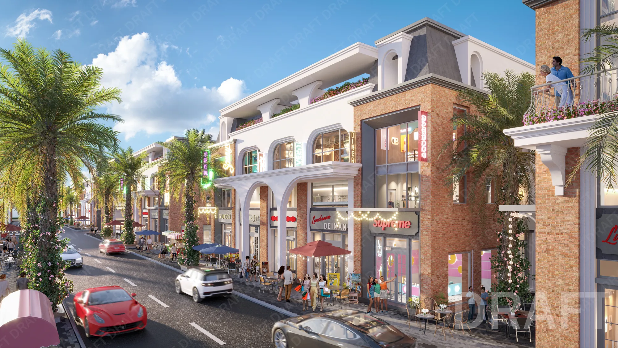 Phối cảnh dãy shophouse